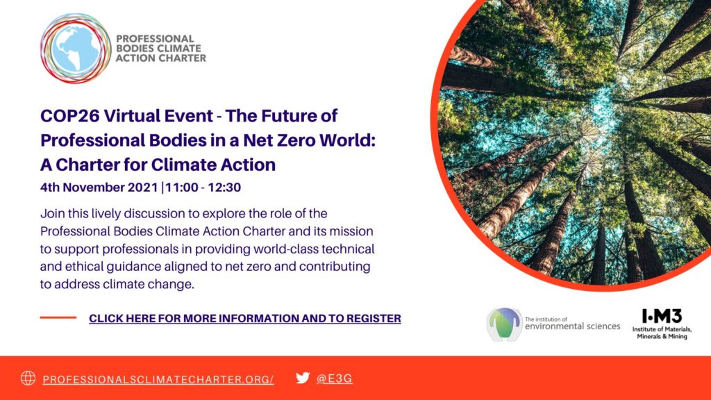 COP26 Virtual Event - The Future of Professional Bodies in a Net Zero World: A Charter for Climate Action